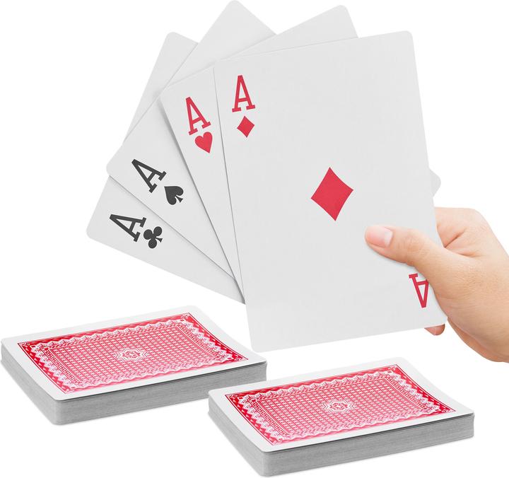 Image du produit Relaxdays 2x jeu de cartes Jumbo