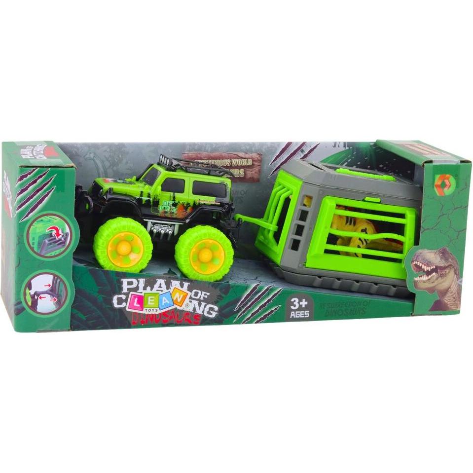 Lean Toys Lean T-Rex Dinosaurier Käfig Auto Set
