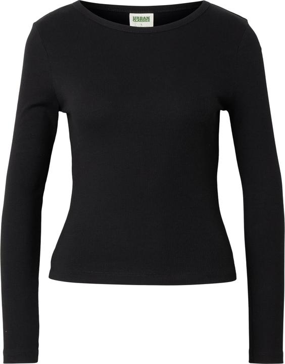 Produktbild Urban Classics Ladies Basic Rib Longsleeve 2-Pack black+offwhite M (M)