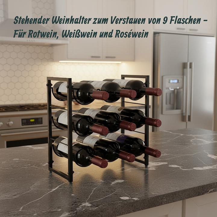 Actual product image Relaxdays winerack (9 bottles, 35 x 17 x 36 cm)