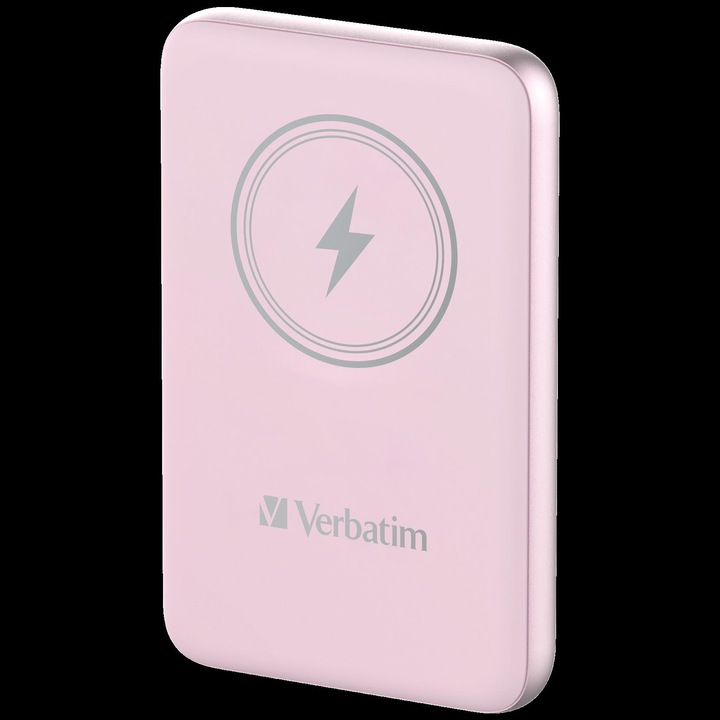 Produktbild Verbatim Charge 'n' Go Magnetic Wireless Powerbank 10.000mAh pink (10000 mAh, 20 W, 37 Wh)