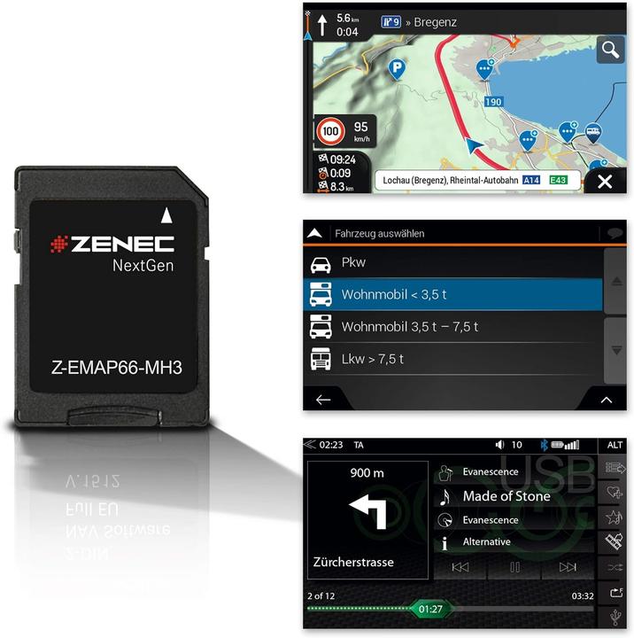 Actual product image Zenec Z-EMAP66-MH3 | Z-xxx66 Prime SD Card LT3 EU Motorhome Card