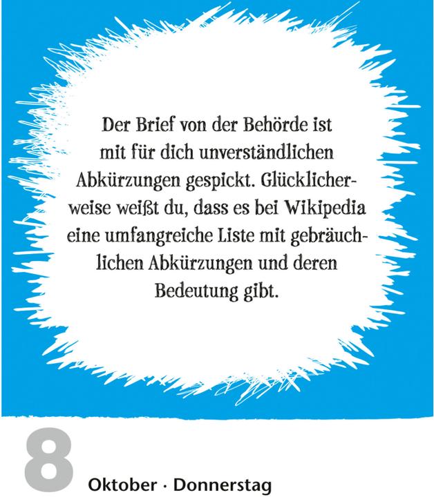 Produktbild Harenberg Lifehacks Tagesabreisskalender 2025 - Der hilfreichste Kalender aller Zeiten (11 x 14 cm)