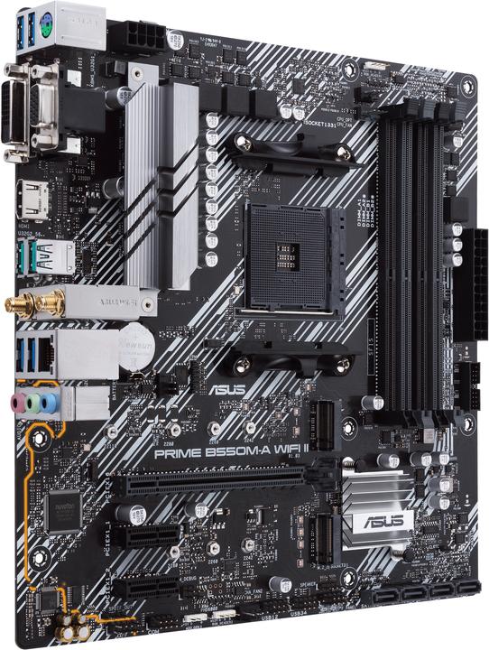 Productafbeelding ASUS MB PRIME -A WI-FI II AMD,AM4,DDR4,mATX (AM4, AMD B550, mATX)
