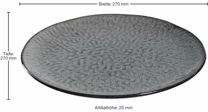 Actual product image Leonardo Plate Matera 27 cm anthracite (6 x, 27 cm)