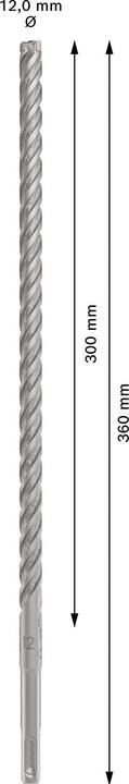 Produktbild DIY PRO SDS plus-5X Hammerbohrer, 12 x 300 x 360 mm (12 Millimeter)