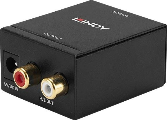 Produktbild Lindy TosLink Optical & Coaxial to Dual Phono, DAC (Digital -> Analog)