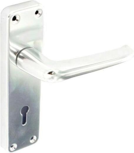 Securit Türgriff mit Schloss Bradford Aluminium 2erPack (Türgriff)