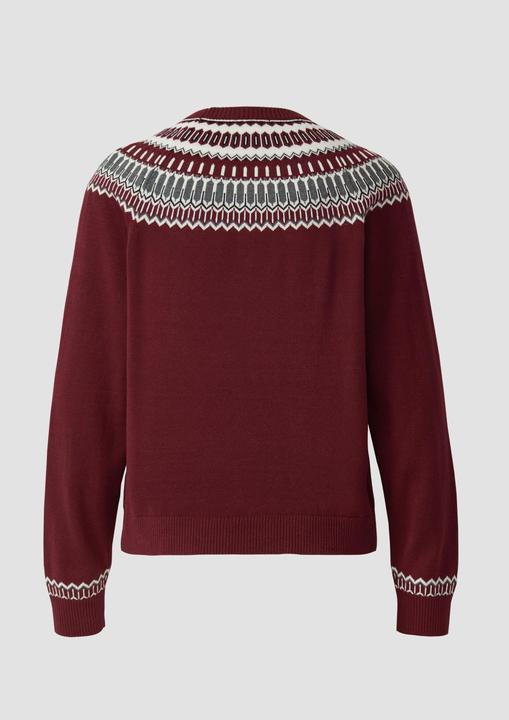Produktbild s.Oliver Strickpullover Feinstrickpullover mit Norwegermuster (44)