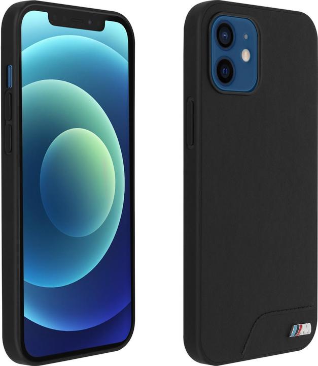 Produktbild BMW M Hard Case PU Leather für Apple iPhone 12 mini - black (Apple iPhone 12 mini)