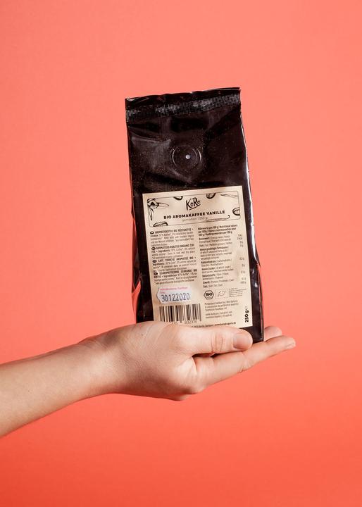 Produktbild KoRo Gerösteter Bio-Kaffee mit Vanille-Aroma, gemahlen (250 g)
