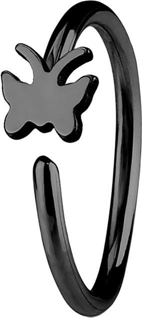 Immagine prodotto Star Piercing Anello micro piercing con farfalla nera (senza ottone, Acciaio chirurgico 316L)