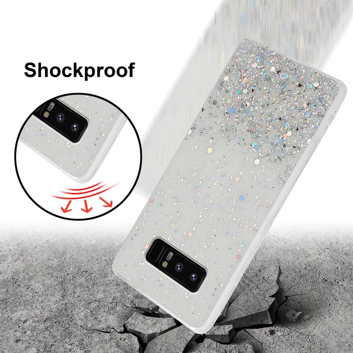 Actual product image Cadorabo Bumper TPU funkelnder Glitter (Samsung Galaxy Note 8)