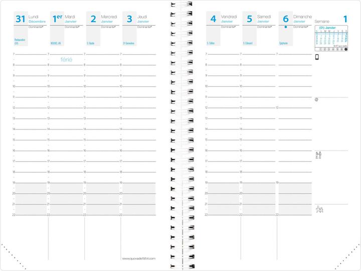 Image du produit Quo Vadis TIME & LIFE - POCKET - Agenda (10 x 15 cm, 1 jour / 2 pages)