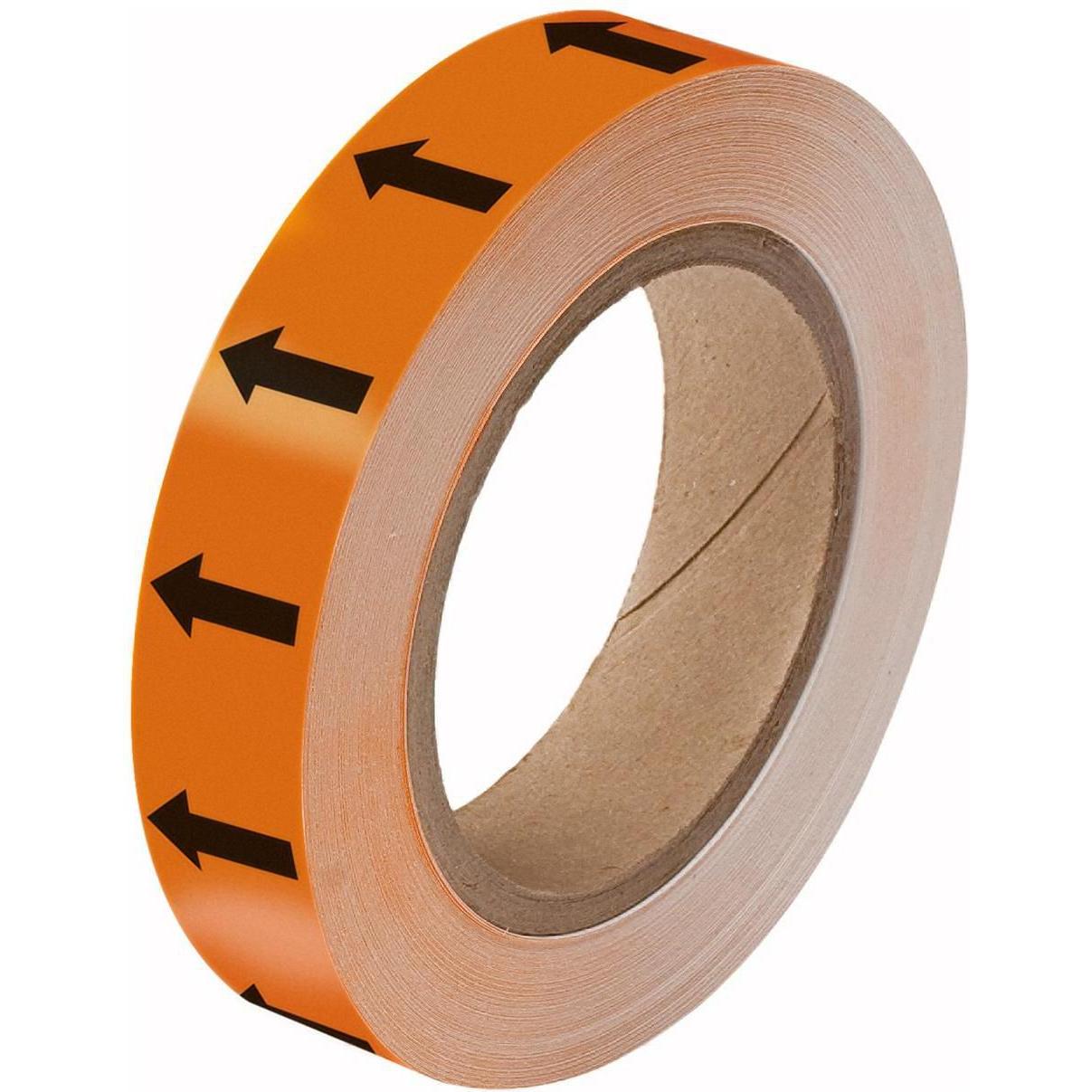 Brady, Segnaletica Di Sicurezza, Nastro Segnaletico Con Frecce Direzionali, 25 Mm X 33 M, Nero/Arancio
