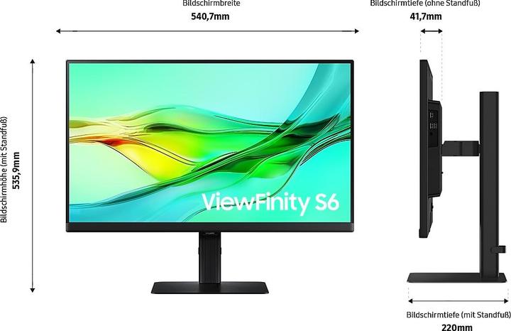 Actual product image Samsung ViewFinity S6 - S60UD (2560 x 1440 pixels, 24")