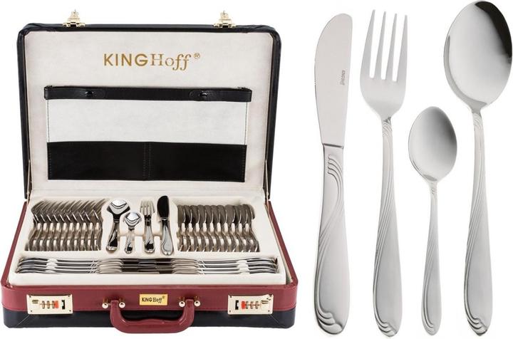 King KINGHOFF 72 ELEMENT. Glanzende tafelset KH-3508 (72 Stuk, Bestekset)
