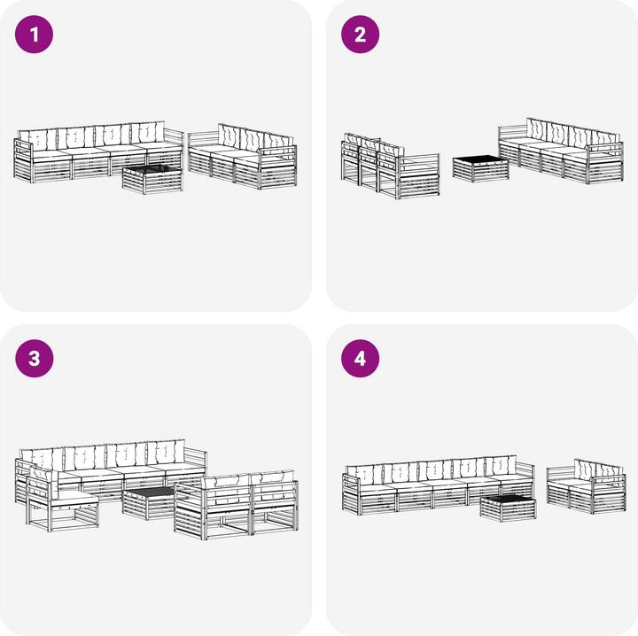 Produktbild vidaXL Outdoor-Sofa
