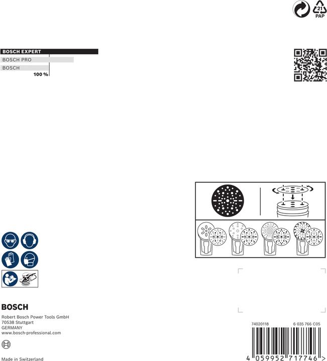 Immagine prodotto Bosch Professional Dischi abrasivi EXPERT O780 / 150 (120)