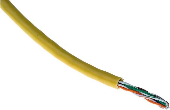 Actual product image RS PRO Yellow Cat5 plus UTP cable,50m (U/UTP, CAT5, 50 m)