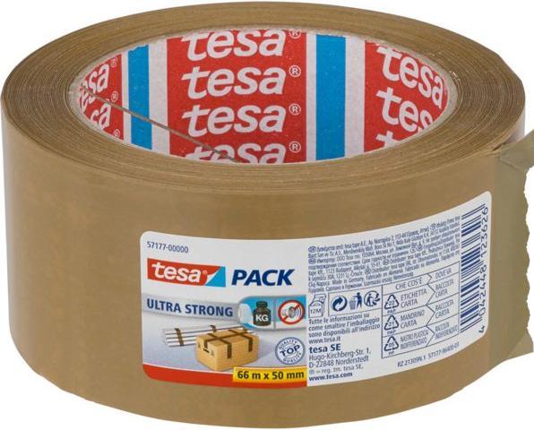 Produktbild tesa tesapack ULTRA STRONG Paketklebeband - PVC Packband für festes Verpacken und sicheres Bündeln (50 mm)