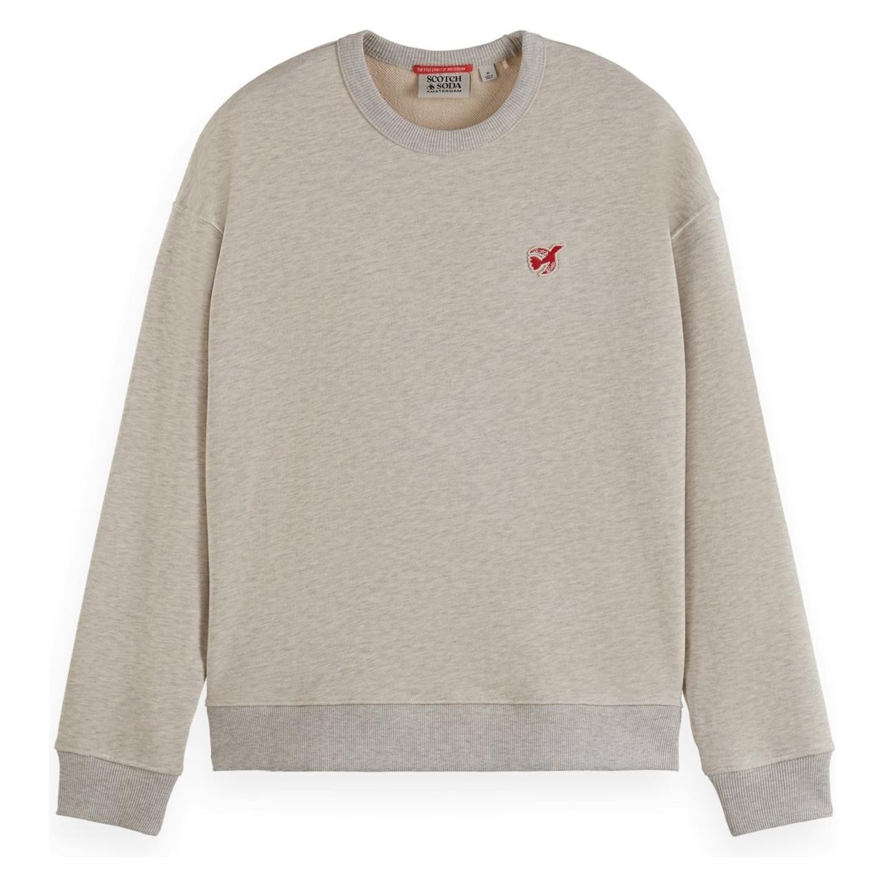 Scotch & Soda, Mannen, Springer, Core - The Free Spirit Peace Bird Sweatshirt Heren Trui - Maat L, Grijs, (L)