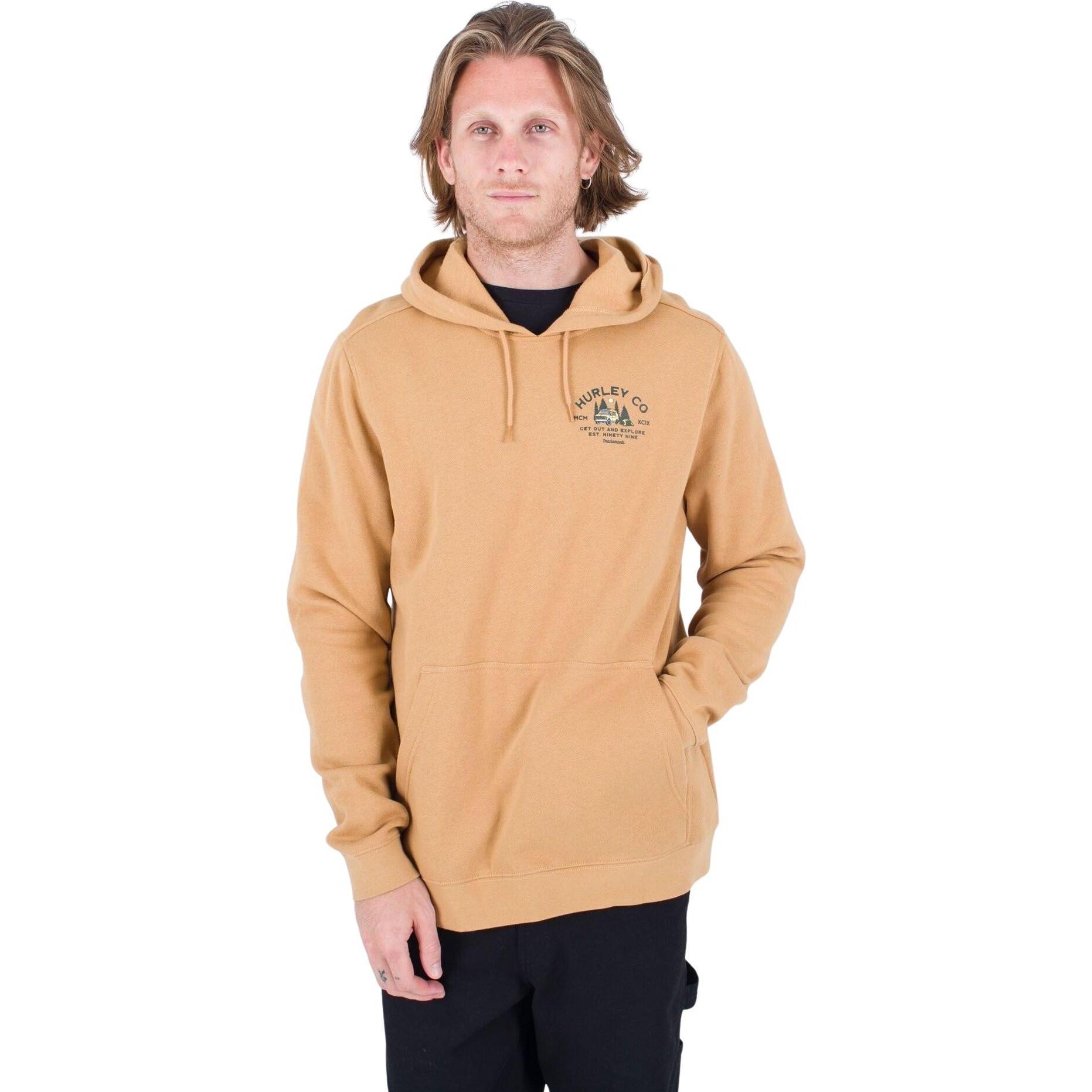 Hurley, Herren, Pullover, hoodie campin, Braun, (S)