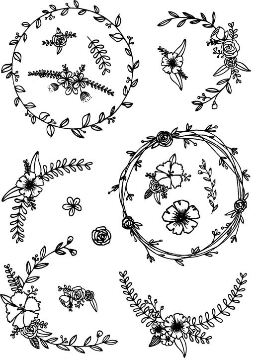 Produktbild VBS Silikonstempel "Florale Rahmen"