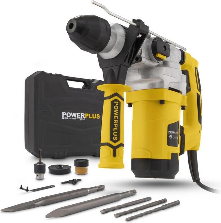 Produktbild Powerplus POWX1175 Boorhamer - 1600W - 5J - SDS-Plus - Trilling reductie - Incl. opbergkoffer en 7 accessoires
