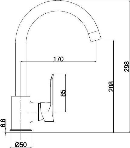 Produktbild Thema_lux KITCHEN FAUCET HIGH DF11606