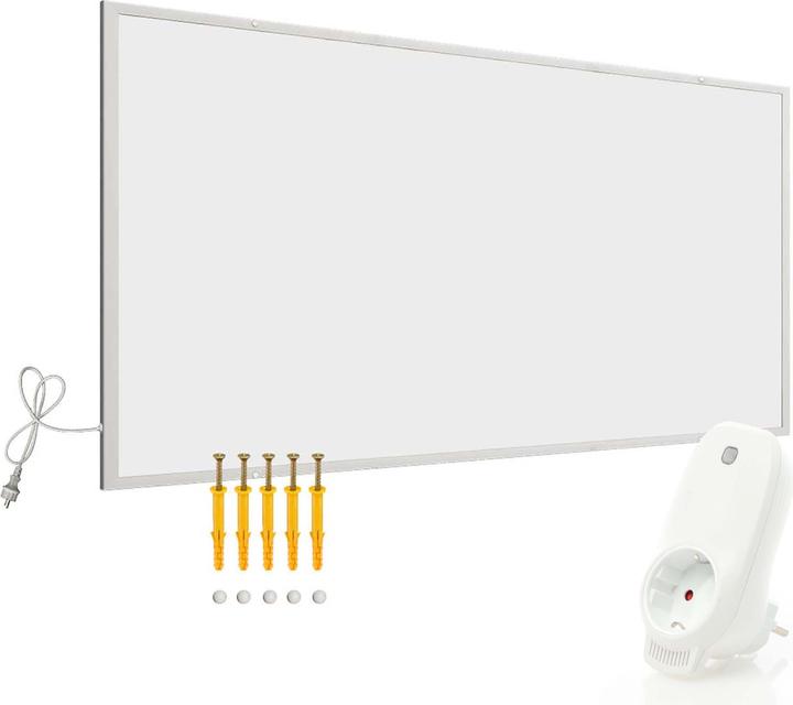 Wiltec Set Infrared Heating Panel 1050W IR Heat Panel Electric Heater Radiator and Wi-Fi Thermostat (1050 W)