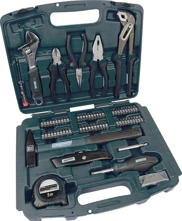 Image du produit Mannesmann La meilleure boîte à outils pour le bricolage (163 pièces)