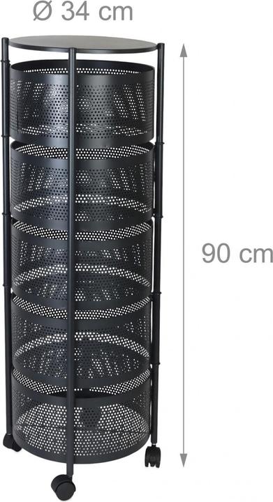 Image du produit Relaxdays Küchenwagen mit drehbaren Fächern