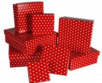 Produktbild Ootb Geschenkkarton Punkte rot (8x)