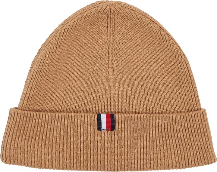 Actual product image Tommy Hilfiger Men's Uptown Wool Beanie Knitted Hat, Camel, One Size (One size)