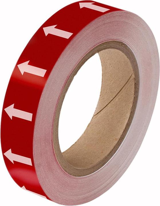 Produktbild Brady Markierungsband mit Richtungspfeilen, 25mm x 33m, Rot/Weiss