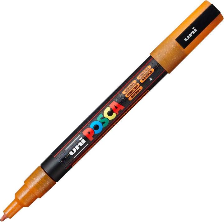 Image du produit Posca Marqueur fin PC-3M (Orange Pailletée, 1.30 mm, 1 x)