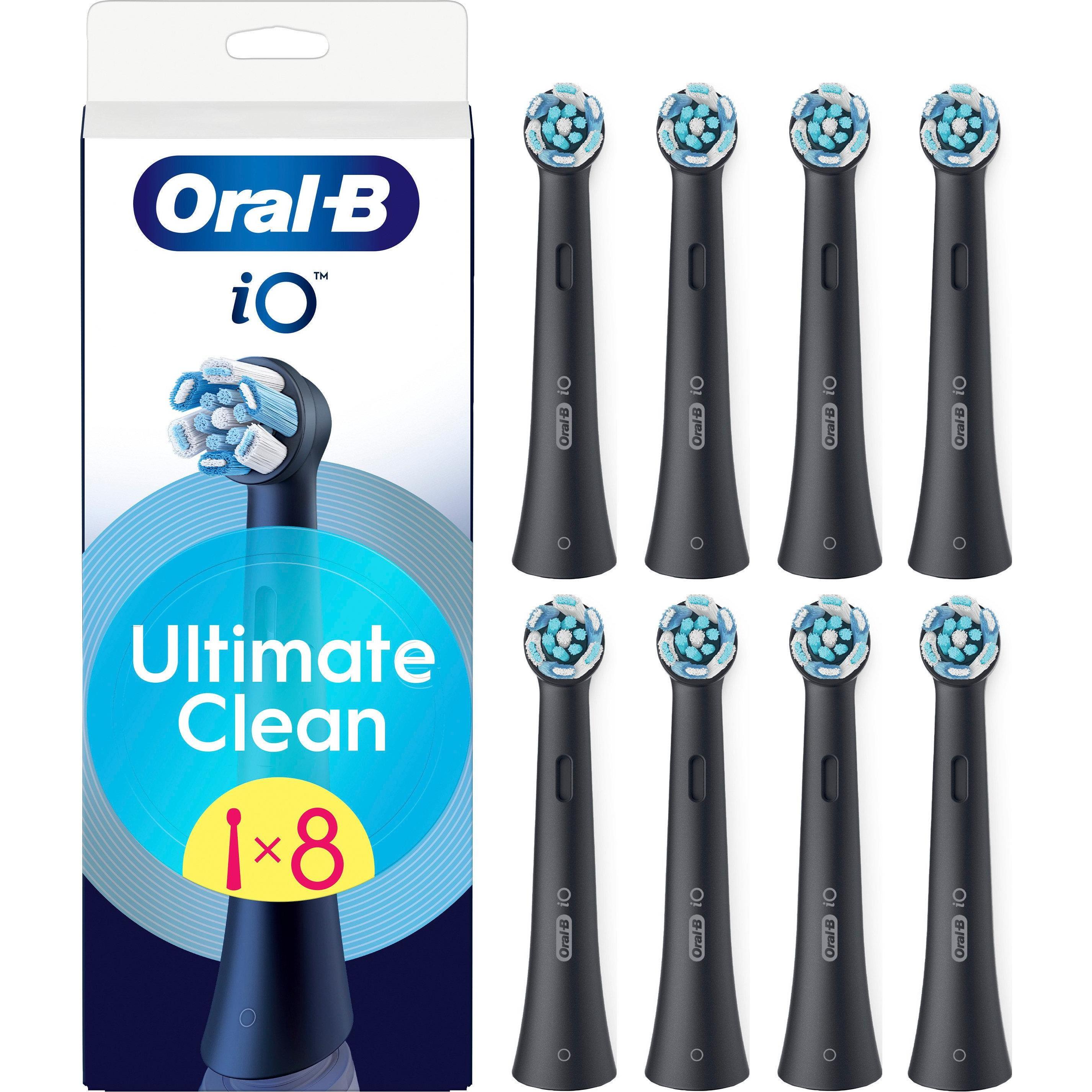 Oral-B, Testine per spazzolino, Oral B - iO Series Ultimate Clean Black Replacement Brush Heads - Black - 8 count (8 x)