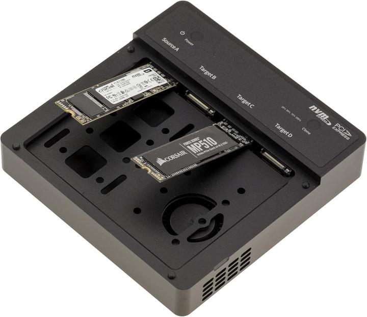 Actual product image Kalea-informatique 4x M2 Thunderbolt Enclosure with Forced Ventilation and Cloning Function (M.2)