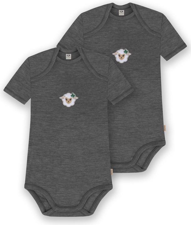 Normani 2er Set Baby Merino Body Kurzarm „Tauranga" - 9289