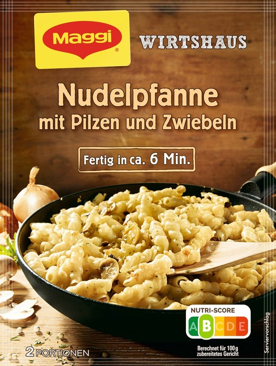 Produktbild Maggi WIRTSHAUS Nudelpfanne Mit Pilzen und Zwiebeln (164 g)