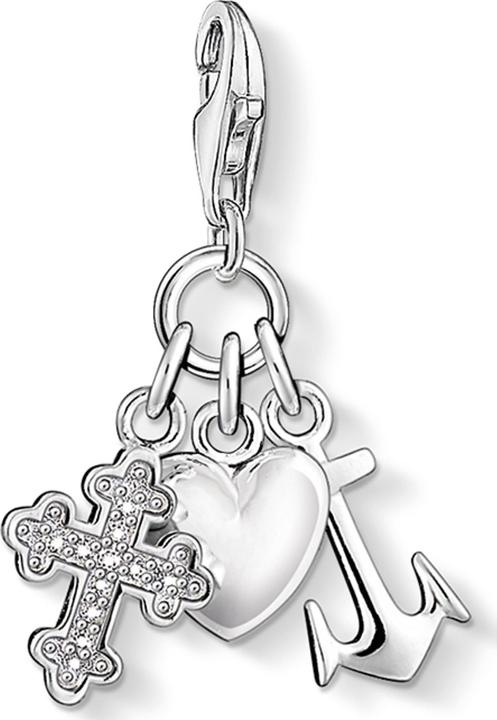 Immagine prodotto Thomas Sabo Ciondolo Charm croce, cuore, ancora (Argento)