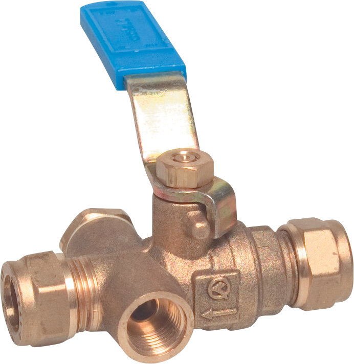 Produktbild Bonfix Absperrhahn Messing 22 mm Klemm 10bar KIWA