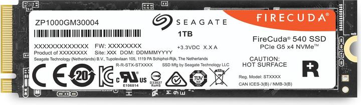 Actual product image Seagate FireCuda 540 (1000 GB, M.2 2280)