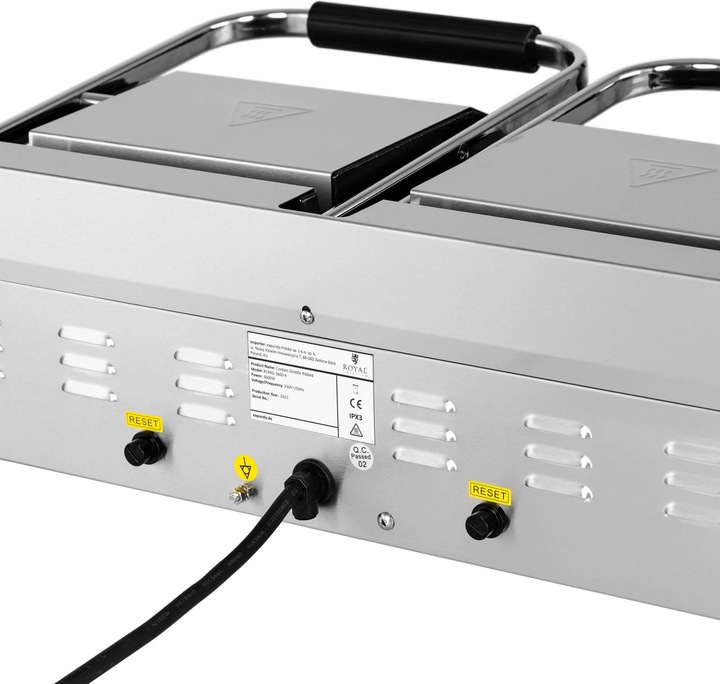 Produktbild Royal Catering Doppel Kontaktgrill Geriffelt Gastro 3600 W 50 - 300 °C Profi Elektro Grill