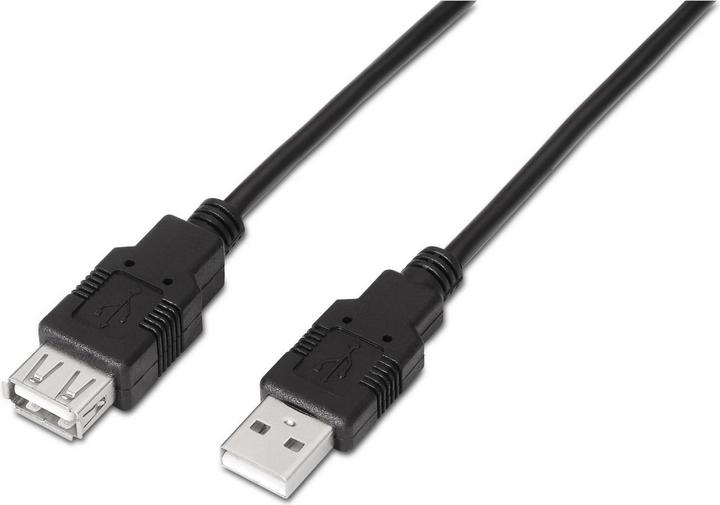 Actual product image Aisens A101-0015 USB Cable 1 m USB 2.0 USB A Black (1 m, USB 2.0)