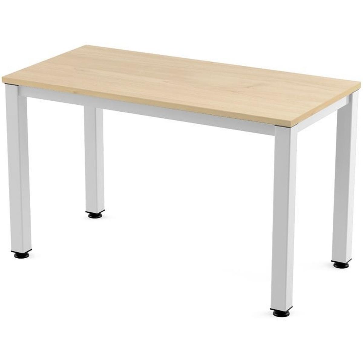 Rocada, Schreibtisch, Schreibtisch Executive BxTxH 120x60x73cm Gestell weiss Platte Melamin buche (120 x 60 x 73 cm)