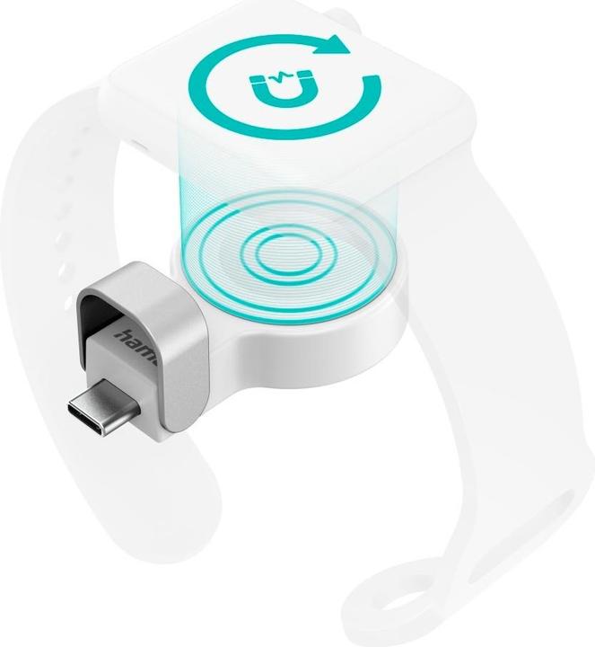 Image du produit Hama Chargeur Apple Watch pour chargement sans fil, socle de chargement magnétique USB-C, WS (5 W)