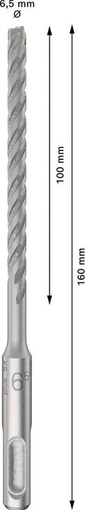 Productafbeelding Bosch Professional Zubehör PRO SDS plus-5X hamerboor, 6,5 x 100 x 160 mm (6,5 millimeter)