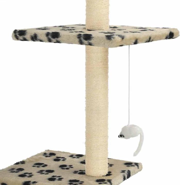 Actual product image vidaXL Kratzbaum (Beige with paw pattern)
